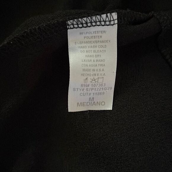 Solemio Black crepe feel romper with wrap front and side tie - M - Picture 10 of 10